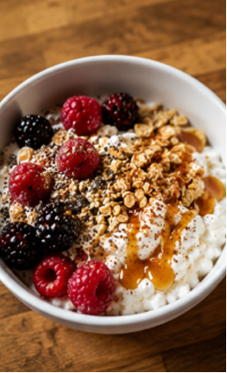 Berry-Crunch Cottage Cheese Parfait