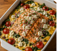 One-Pan Mediterranean Salmon Bake