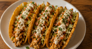 Crispy Baked Chicken Tacos
